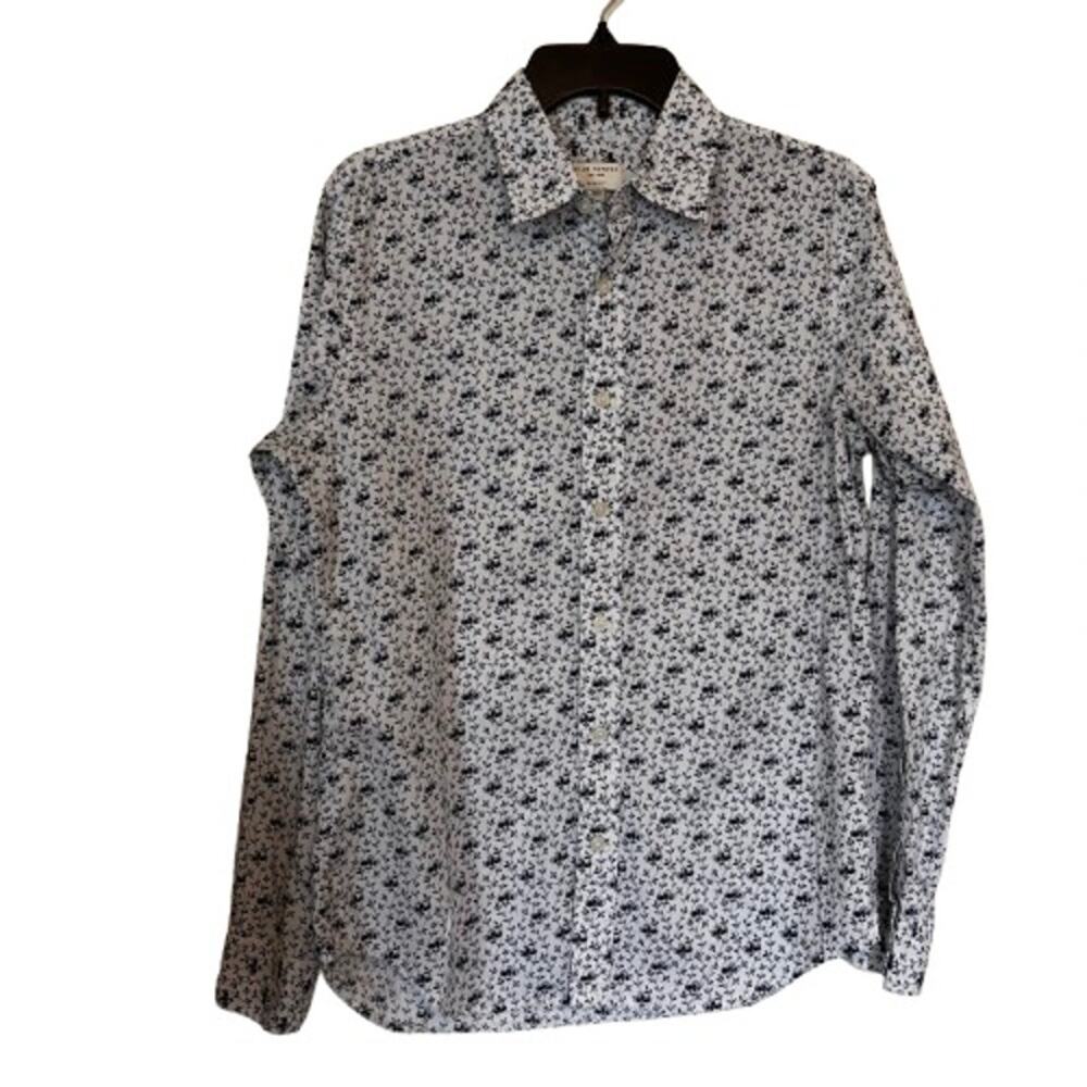 Club Monaco Slim‎ Fit Button Down Floral Long Sleeve Shirt Sz S